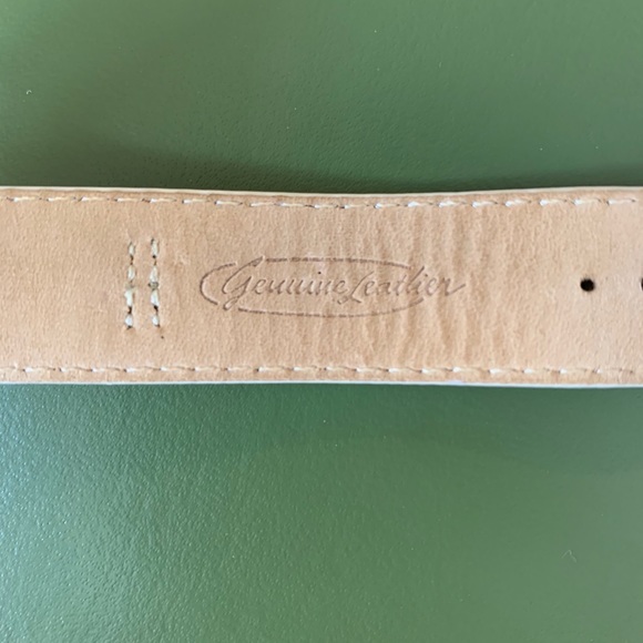 Fossil “a” Leather Buckle Cuff Bracelet - Picture 4 of 5